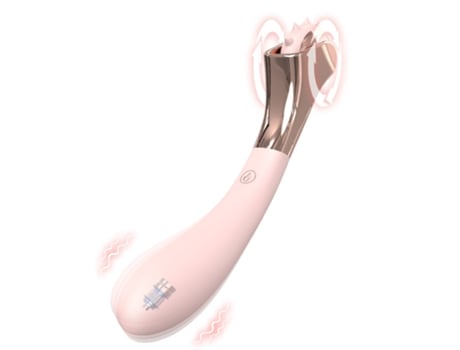 Vibrador de masaje 2 en 1 con 9 modos de vibración para mujeres (rosa) VEANXIN