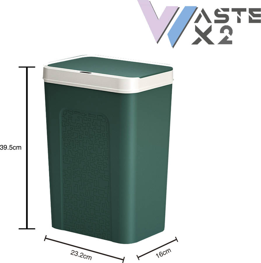 Cubo De Basura biwond waste x2 verde 18 l inteligente sensor infrarojos 18l antibacterias apertura y