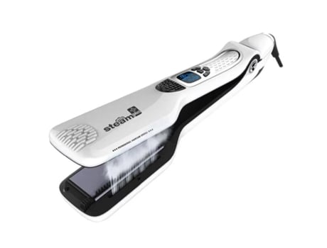 Plancha de pelo LKC HA002 profesional Con función pulverizador para cabello húmedo y seco Pantalla LCD - Blanco