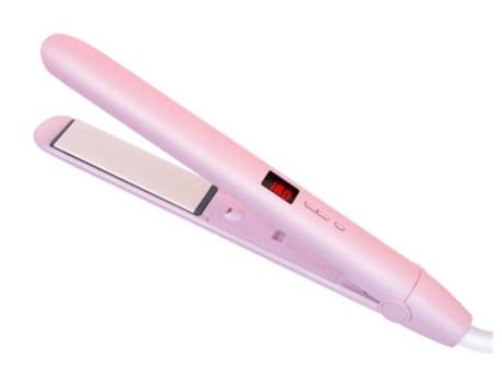 Plancha de Pelo Profesional 2 en 1 Plancha de Pelo Digital y Placa Cerámica Temperatura Regulable Rosa BISBISOUS