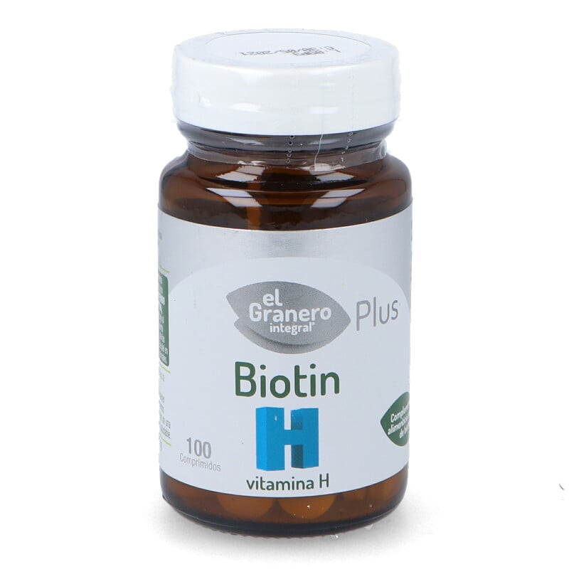 Complemento Alimentar EL GRANERO Biotin Vitamina H Biotina 100Comp. El Granero (100 cápsulas)