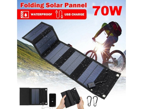 Painel Solar Power Bank Dobrável Carregador Solar Usb Carregador de Celular para Acampamento 70W