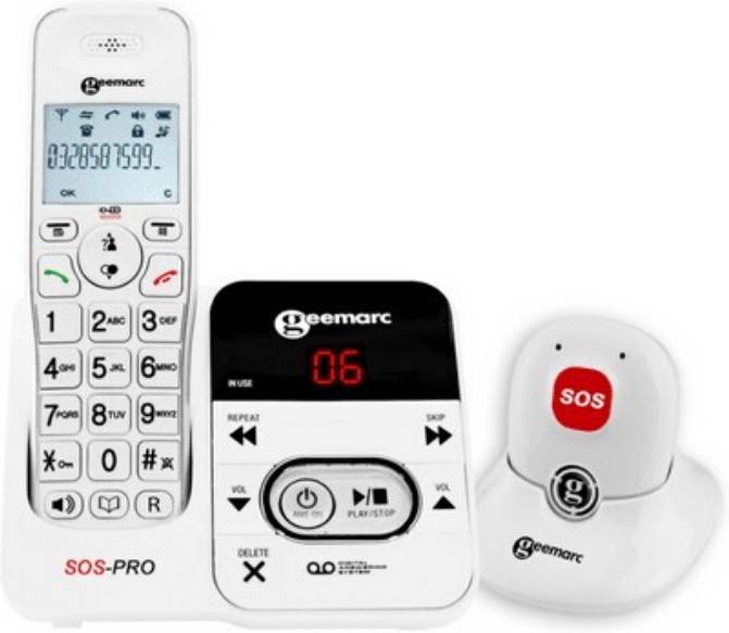 Geemarc Dect 295so spro wh vde – teclas grandes con manos libres alemana fijo amplidect 295 sos