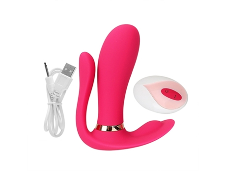 Vibrador portátil con control remoto inalámbrico con 9 modos de vibración para mujeres (rosa) VEANXIN