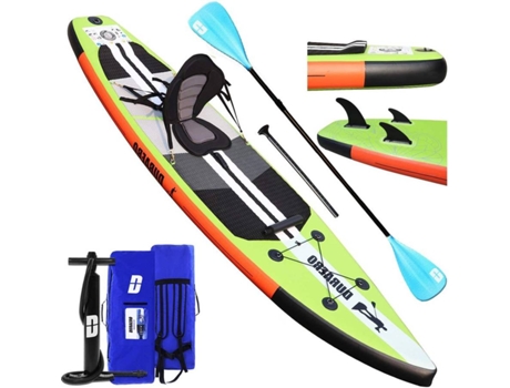 Tabla Hinchable Paddle surf sup paddel bomba asiento kayak 330 76 15 cm hasta 130 kg almohadilla integrada aleta desprendible doble remo ajustable kit reparación conjunto stand up duraero 330x76x15