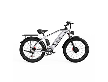 Bicicletas Eléctricas DUOTTS F26 Motores 750W*2 Batería 840Wh Autonomía 50Km Plateado-Blanco