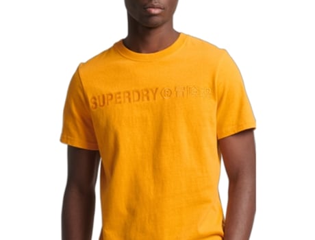 Camiseta para Hombre SUPERDRY (L - Algodón - Amarillo)