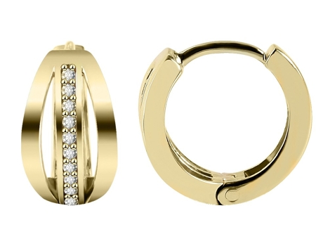 Joyas Oro 8K – Pendientes de Aro en Oro con Circonitas Madeline