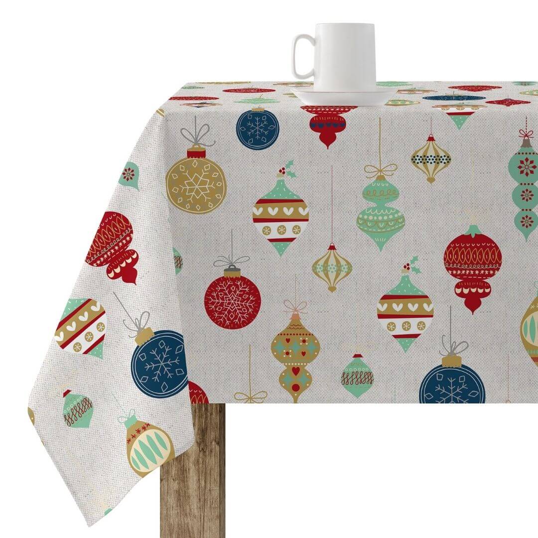 Toalla De Mesa muare home christmas 140 x cm multicolor belum mantel navidad antimanchas rectangular resinado tacto plastificado 140x140