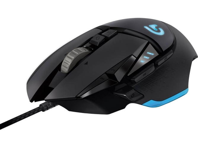 Ratón Gaming LOGITECH G502 (Óptico - 12000 dpi - Negro)