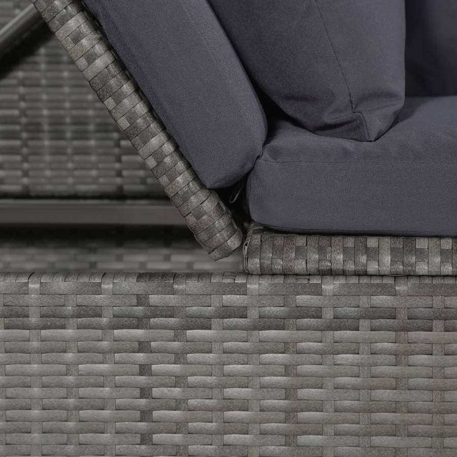 Tumbona VIDAXL 43959 Ratán Sintético (Gris - 200x60x58 cm)