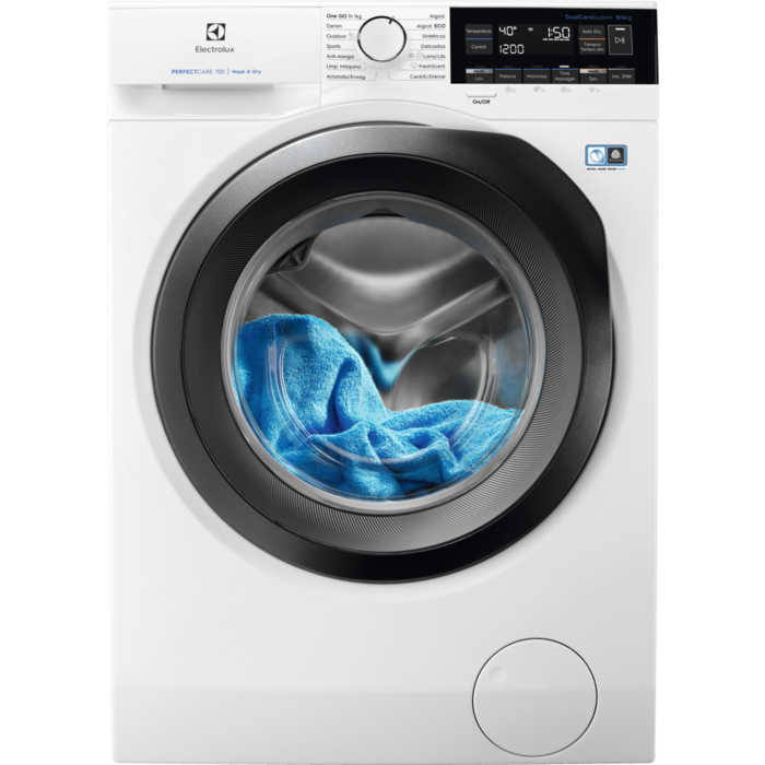 Lavasecadora ELECTROLUX EW7W3LB  (6/9 kg - 1600 rpm - Blanco)