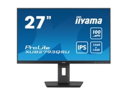 Monitor Gaming IIYAMA XUB2793QSU-B6 (Negro - Flicker free - 27" - Quad HD - Enchufe EU - 1 ms)