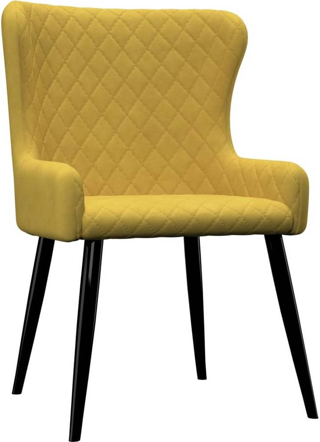 Sillas De Comedor vidaxl 4 unidades terciopelo amarillo 279171