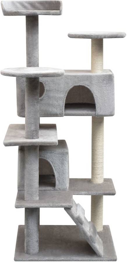 Rascador para Gato VIDAXL Árbol Con postes Gris sisal (125 cm)