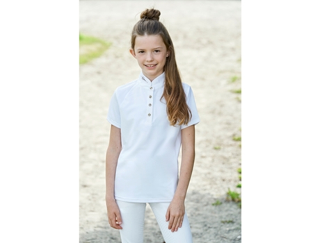 Polo de Niña para Equitación COVALLIERO Goldana Blanco (12/13 Años)