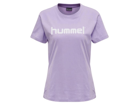 Camiseta de Mujer para Fútbol HUMMEL Go Logo Algodón Azul (XL)