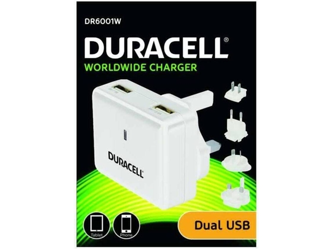 CARREGADOR DURACELL DE VIAGEM UK-EU-US