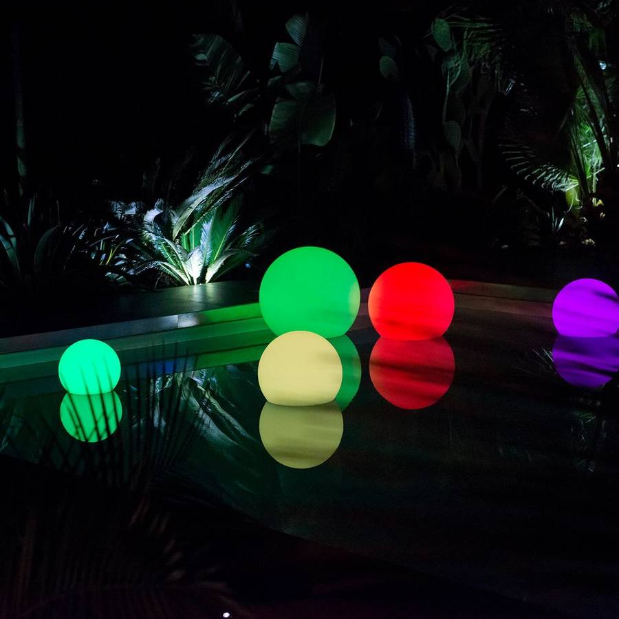 Bola De Luz led flotante inalámbrica multicolor d60cm bobby c60 decoración luminosa lumisky 1.2w