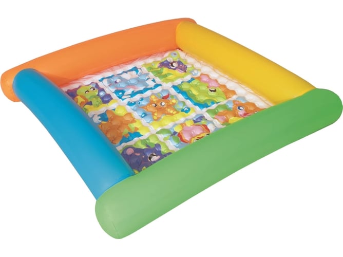 Bestway 52240 Alfombra de juegos hinchable friendly animals 132x132x23