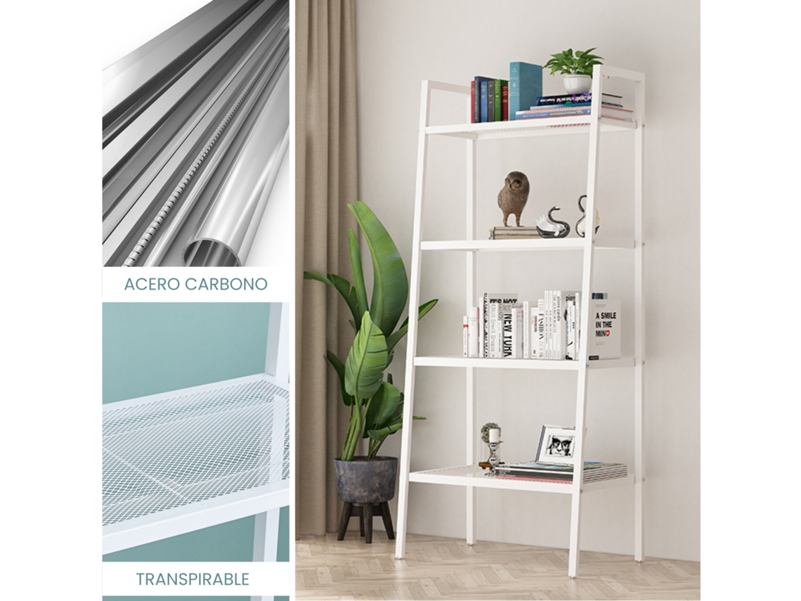 Estantería De Escalera De Metal Magic Select 150x60x35 Cm - Blanco con  Ofertas en Carrefour