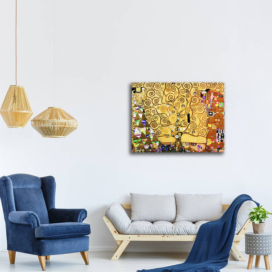 Legendarte Cuadro Lienzo digital el la vida gustav klimt decoración pared cm. 50x70