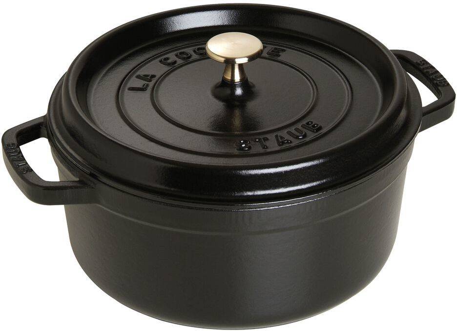 Staub Olla Cocotte redonda hierro fundido negro mate 24 cm