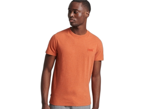 Camiseta para Hombre SUPERDRY (S - Algodón - Naranja)