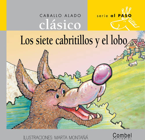 Los Siete Cabritillos y el lobo caballo alado clásico tapa dura libro de wilhelm jacob grimm español