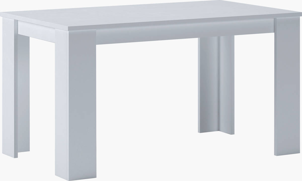 Mesa de Comedor SKRAUT HOME FIJA140BLANCA (Blanco - Melamina - 80x138x75 cm)