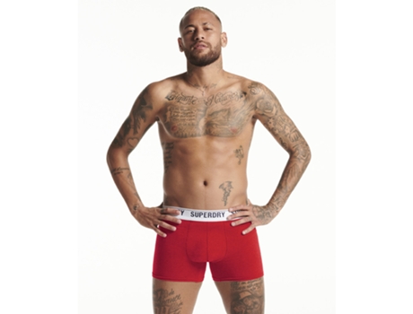 Boxers para Hombre SUPERDRY (S - Algodón - Rojo)