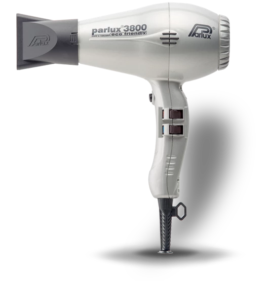 Secador de pelo ECELEN Parlux3800 blanco Profesional ión cerámica secador de cabello Eco-Friendly (1600 W - 3 Niveles de temperatura)