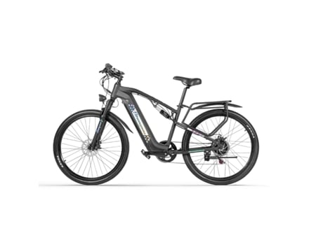 Bicicleta eléctrica 500W Batería incorporada 48V 17.5Ah Batería extraíble 7 velocidades Neumáticos 27.5 Hombre Mujer S26 Negro BAFANG SHENGMILO