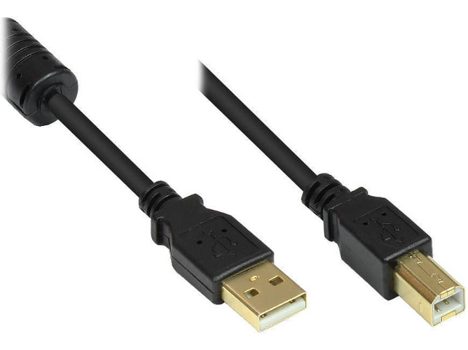 Cable USB ALCASA (USB - 5 m - Negro)