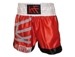 Pantalones para Hombre KRF Plain Muay Thai Rojo para Fitness (M)