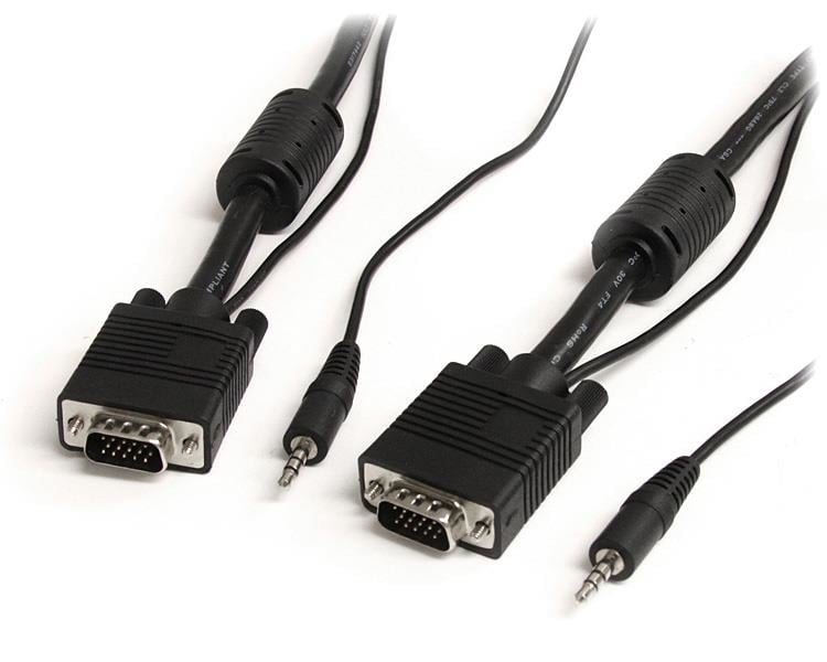 Cable Adaptador de Vídeo STARTECH MXTHQMM5MA VGA 3.5mm 5m