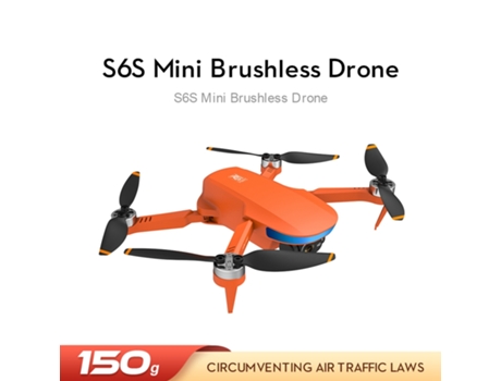 S6S Mini GPS Drone, 5G WIFI FPV Quadcopter RC plegable sin escobillas (4K - Duración de la batería: 25 min - Naranja)