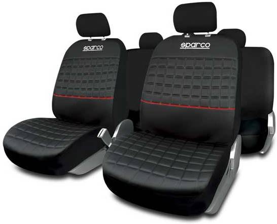 Fundas de Asiento SPARCO CORSA Lazio (Rojo - Poliéster - 45 x 35 x 15 cm)