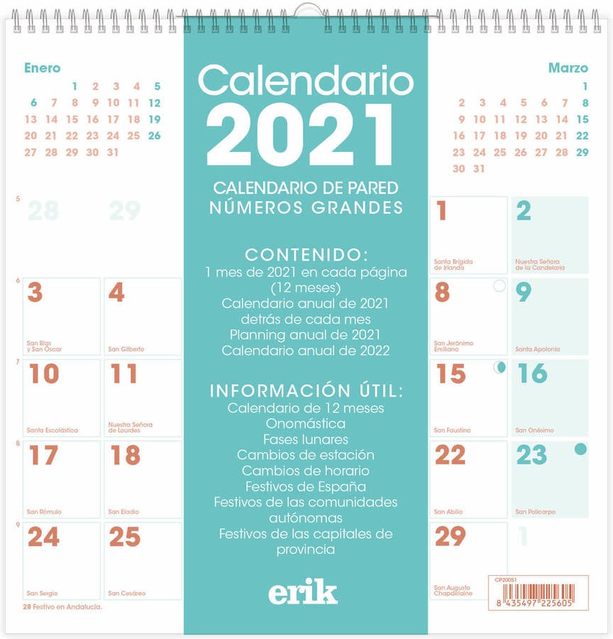 Calendario CLASICO Generic (2021 - 30 x 30 cm)