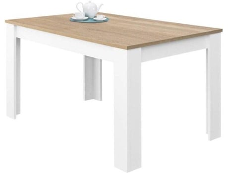 Mesa de comedor Skraut Home de 140cm extensible 200cm blanco mate, Pequeño  mobiliario, Los mejores precios