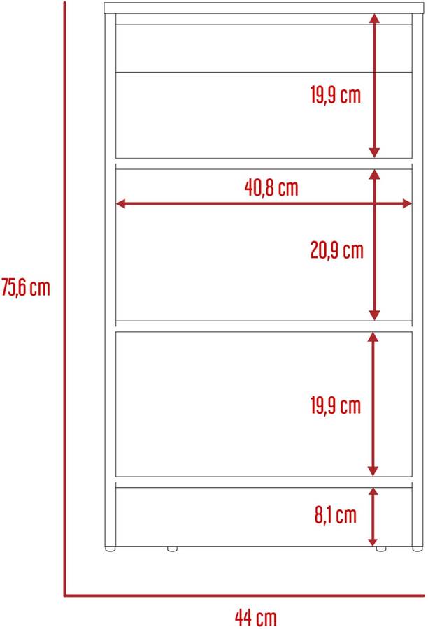 Conjunto de Muebles TUHOME Málaga (Blanco, Marrón - Aglomerado - 85.1x45x45 cm )