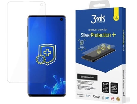 Protector Cristal Templado Samsung Galaxy S10 3MK Antibacteriano