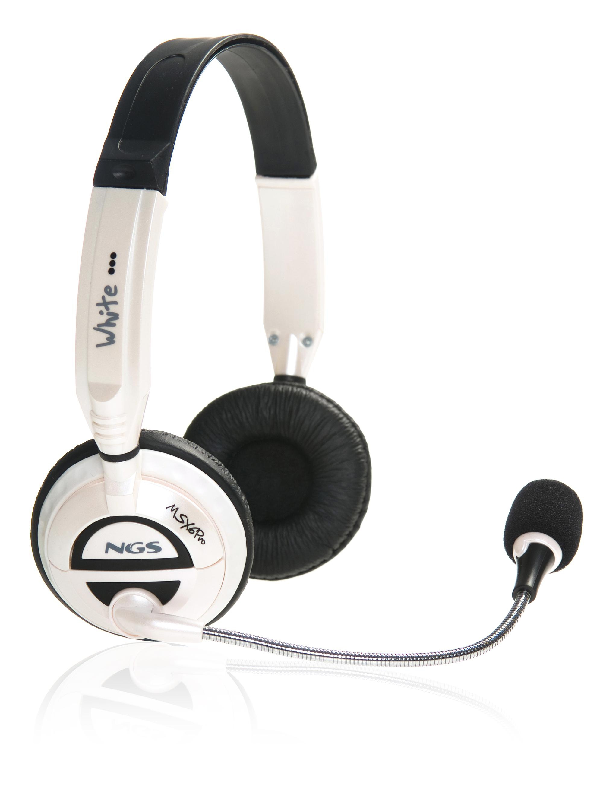 Auriculares Con Cable NGS WHITEMSX6PRO (On Ear - PC - Multicolor)