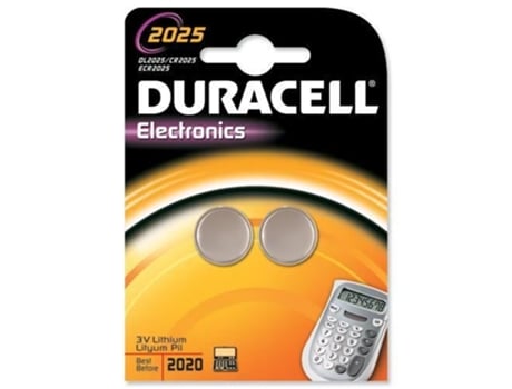 DURACELL Dl2025B2 Lítio Pila de botón 3 V 2 Pcs Cinza 22 Mm