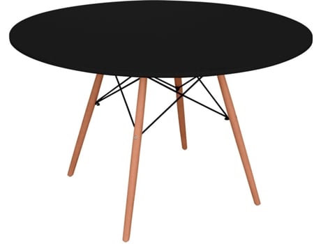 Mesa de Comedor THINIA HOME Thinia Negro (Madera MDF, Haya - 120x74 cm)