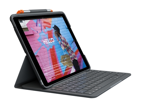 Teclado LOGITECH Slim Folio para iPad 7ª G. Suizo