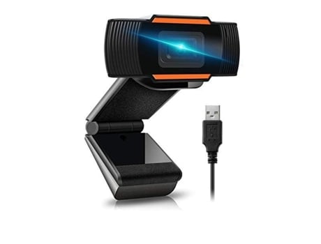 Cámara Web con Micrófono para Pc Cámara Web USB 2.0 Webcam Negra BISBISOUS