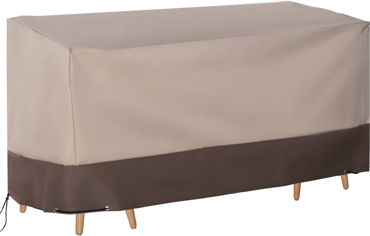 Funda para Muebles de Exterior OUTSUNNY Marrón (Tejido - 127x72x76 cm)