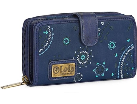 Lois Carteras De mujer marca eco piel monedero con compartimentos y cierre central cremallera 304416 nylon polipiel