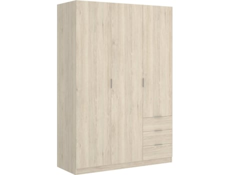 Armario De 3 puertas y cajones essen 121cm natural homekit ropero 121x184x52 121